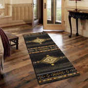 Tribes - 7'10" X 10'3" Southwest Area Rug - Black - R&R Furniture Gallery (Fountain Valley, CA)