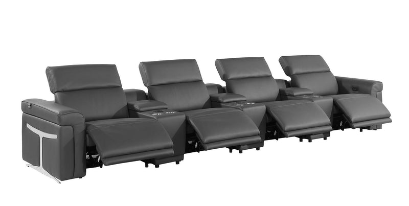 1126 - 7-Piece Modular Power Reclining Sofa In With 4 Power Recliners & Power Headrests