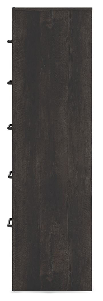 Hollivern - Five Drawer Chest - Dark Gray - R&R Furniture Gallery (Fountain Valley, CA)
