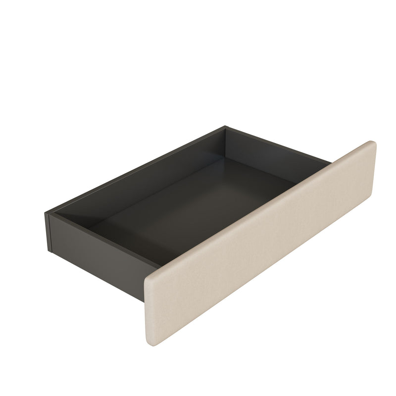 Upholstered Platform Bed With 2 Drawers And 2 Sets Of USB Ports On Each Side, Fabric - R&R Furniture Gallery (Fountain Valley, CA)