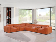 1224 - 8-Piece L-Shaped Sectional Sofa In With 4 Power Recliners & Power Headrests - R&R Furniture Gallery (Fountain Valley, CA)