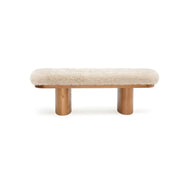 Upholstered Ollie Straight Bench by TOV Furniture with cushioned seat and sleek modern design, ideal for living room or entryway.