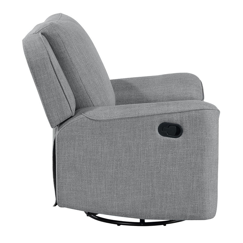 Destiny - Glider Recliner With Swivel - Gray Linen - R&R Furniture Gallery (Fountain Valley, CA)