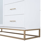 Murphy Bed With Frosted Glass Doors Design, Fake Drawers, Metal Legs - R&R Furniture Gallery (Fountain Valley, CA)