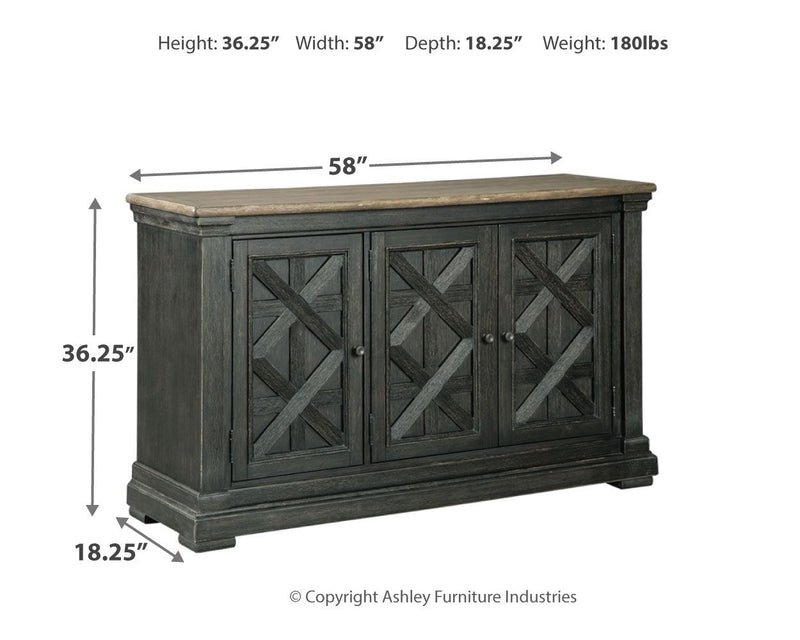 Tyler Creek - Dining Room Server - Black / Gray - R&R Furniture Gallery (Fountain Valley, CA)