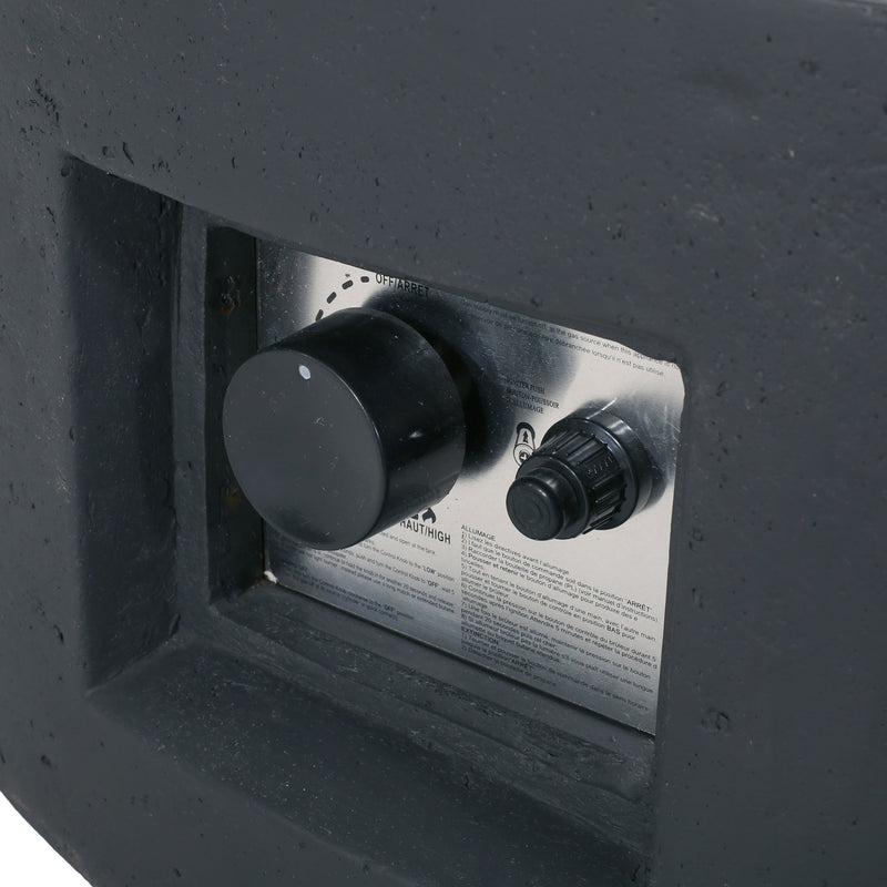 Modern Lightweight Concrete Outdoor Circular Fire Pit 50, 000 Btu