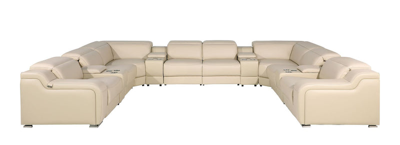 1116 - 12-Piece U-Shaped Sectional Sofa In With 4 Power Recliners & Power Headrests