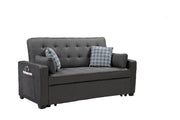 William - Sleeper Sofa With 2 USB Charging Ports And 4 Accent Pillows - Gray - R&R Furniture Gallery (Fountain Valley, CA)