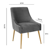Beatrix - Pleated Velvet Side Chair - R&R Furniture Gallery (Fountain Valley, CA)