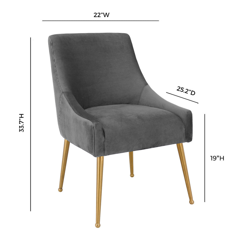 Beatrix - Pleated Velvet Side Chair - R&R Furniture Gallery (Fountain Valley, CA)