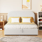 Upholstered Platform Bed With Hydraulic Storage System - R&R Furniture Gallery (Fountain Valley, CA)