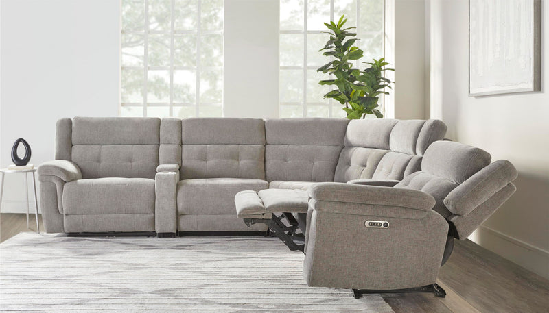 Richland - Modular Power Reclining Sectional With Power Adjustable Headrests - R&R Furniture Gallery (Fountain Valley, CA)