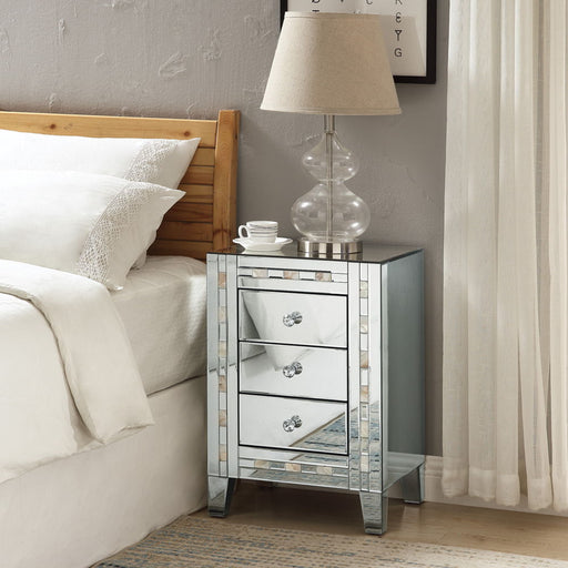 Nasa - Accent Table - Mirrored & Mother Pearl - R&R Furniture Gallery (Fountain Valley, CA)
