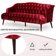 Comfy 3 Seat Sofa With Wooden Legs, For Living Room And Study - R&R Furniture Gallery (Fountain Valley, CA)