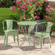 3 Piece Bistro Set With Table And 2 Chairs - Green - R&R Furniture Gallery (Fountain Valley, CA)
