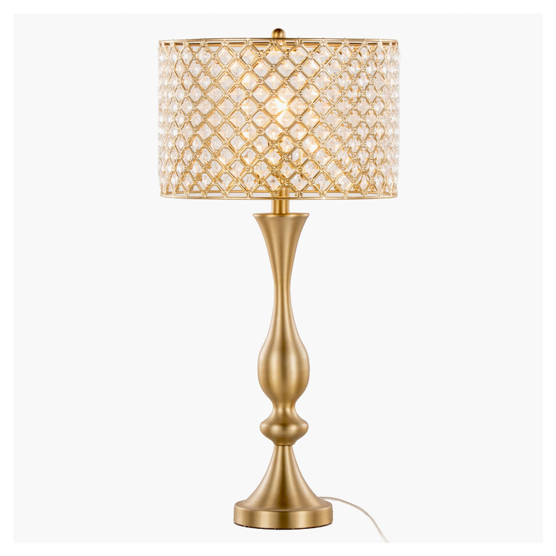 Lumi Source Topaz contemporary table lamp with sleek design and neutral-colored shade on a modern side table.