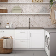 Shaker - Modern Wide Laundry Cabinet With Faucet And Sink - White - R&R Furniture Gallery (Fountain Valley, CA)