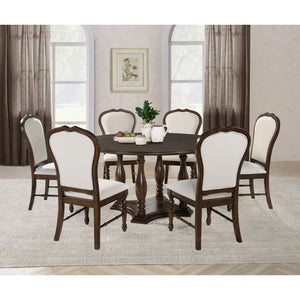 Claire - Round Pedestal Dining Table - Brown