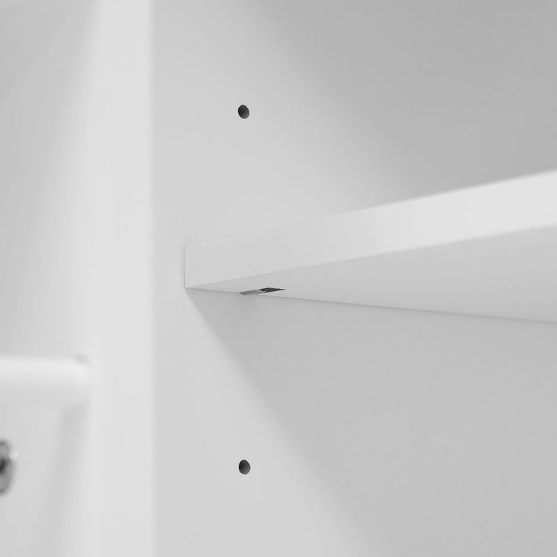 Bathroom Vanity Cabinet Only, 3 Drawers & 2 Doors, Adjustable Shelf, Soft Close Hinges - White