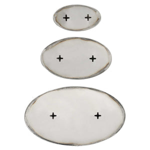 Dew - Metal Wall Decor (Set of 3) - Pearl Silver