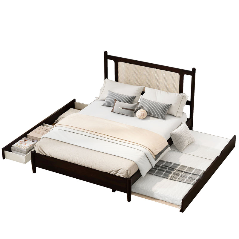 Platform Bed With 2 Big Drawers & Trundle - R&R Furniture Gallery (Fountain Valley, CA)
