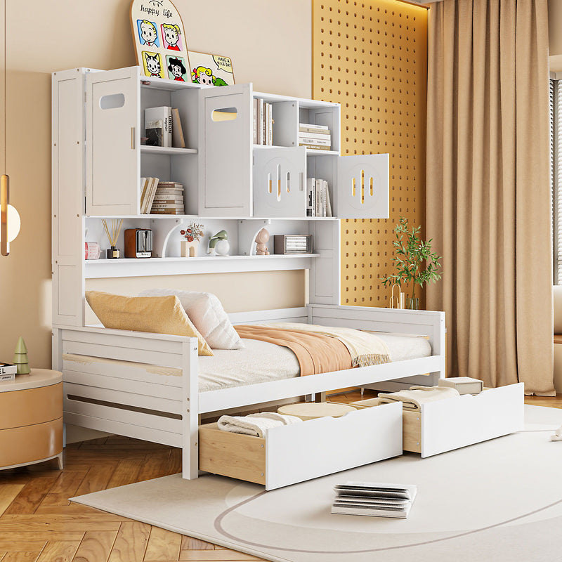 Daybed With All-In-One Cabinet And Shelf - R&R Furniture Gallery (Fountain Valley, CA)