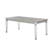 Varian - Dining Table - Mirrored & Antique Platinum - R&R Furniture Gallery (Fountain Valley, CA)