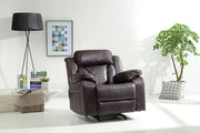 Glory Furniture rocking motion recliner chair with cushioned seat and backrest, designed for comfort and relaxation.