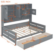 Daybed With All-In-One Cabinet And Shelf - R&R Furniture Gallery (Fountain Valley, CA)