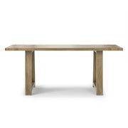 Simpli-Home Whitley dining table with wood finish and sturdy legs, perfect for modern dining rooms.