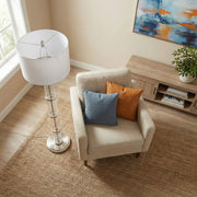 Nimbus - Floor Lamp With 3 Way Rotary Switch Clear Body Base - Silver Gray / White - R&R Furniture Gallery (Fountain Valley, CA)