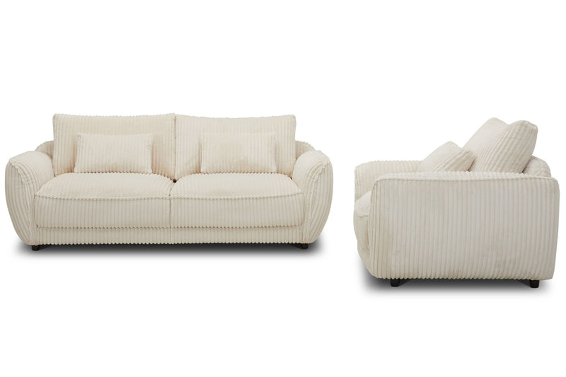 Utopia - 2 Seat Sofa With Lumbar Pillow - Mega Ivory - R&R Furniture Gallery (Fountain Valley, CA)