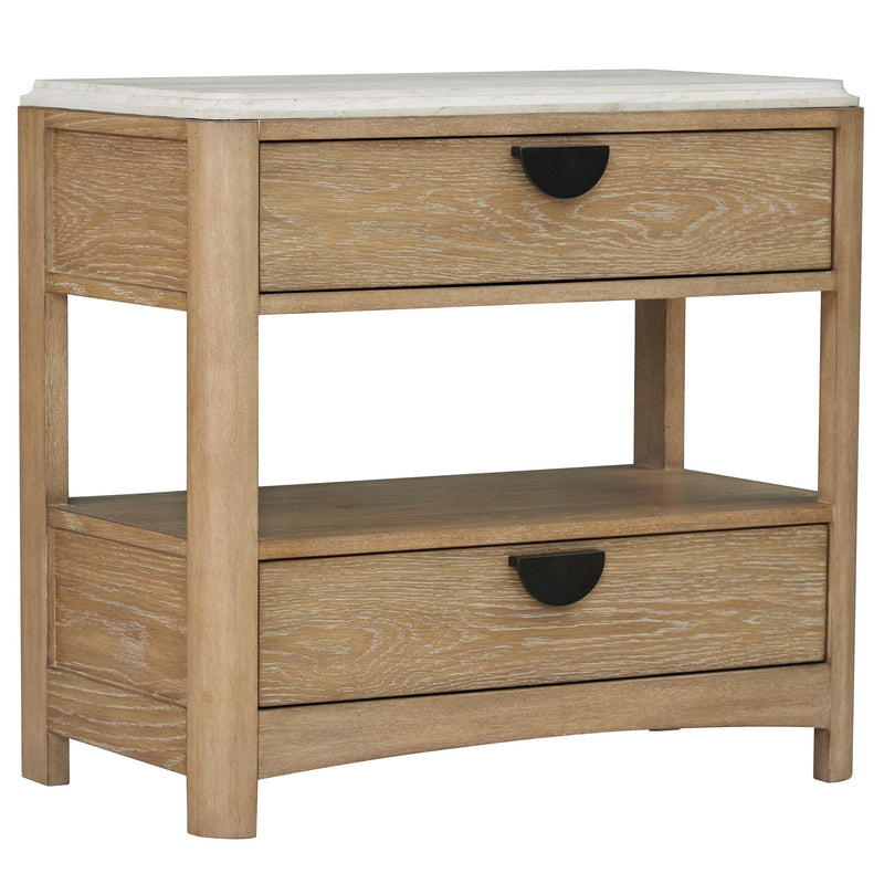 Escape - Bedroom 2 Drawer Nightstand - Glazed Natural Oak - R&R Furniture Gallery (Fountain Valley, CA)