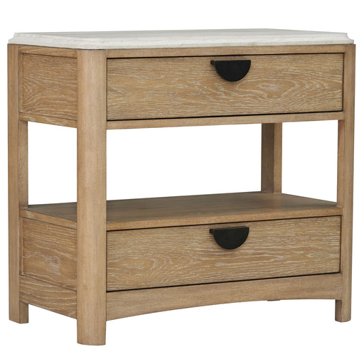 Escape - Bedroom 2 Drawer Nightstand - Glazed Natural Oak - R&R Furniture Gallery (Fountain Valley, CA)