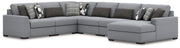 Benchcraft Bealton sectional sofa in a stationary design with plush cushions and neutral fabric upholstery.