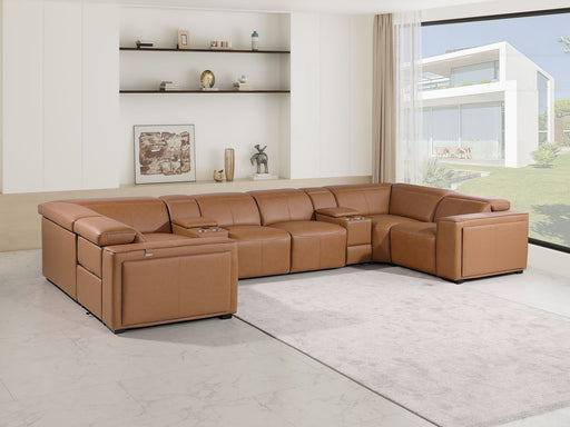 1224 - 8-Piece U-Shaped Sectional Sofa In With 4 Power Recliners & Power Headrest - R&R Furniture Gallery (Fountain Valley, CA)