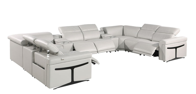 1126 - 10-Piece U-Shaped Sectional Sofa In With 4 Power Recliners & Power Headrests