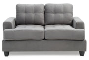 Glory Furniture stylish transitional loveseat for two, stationary with plush cushions and modern design in a cozy living room setting.