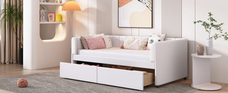 Upholstered Daybed With Ergonomic Design Backrest - R&R Furniture Gallery (Fountain Valley, CA)