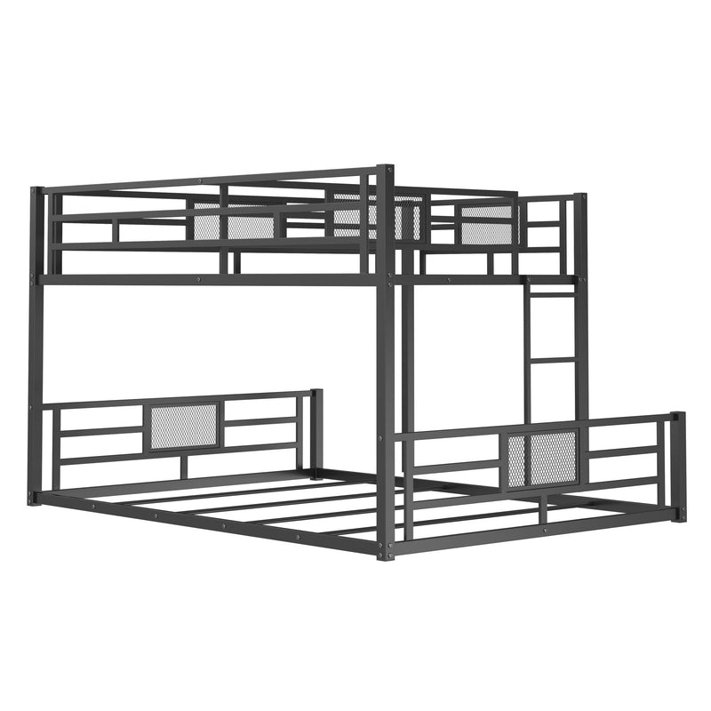 L-shaped bunk bed by Dreamland with safety features, featuring sturdy wooden frame and twin-sized sleeping areas.