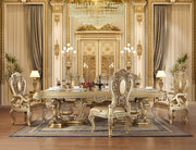 Seville - Arm Chair (Set of 2) - Synthetic Leather & Gold - R&R Furniture Gallery (Fountain Valley, CA)