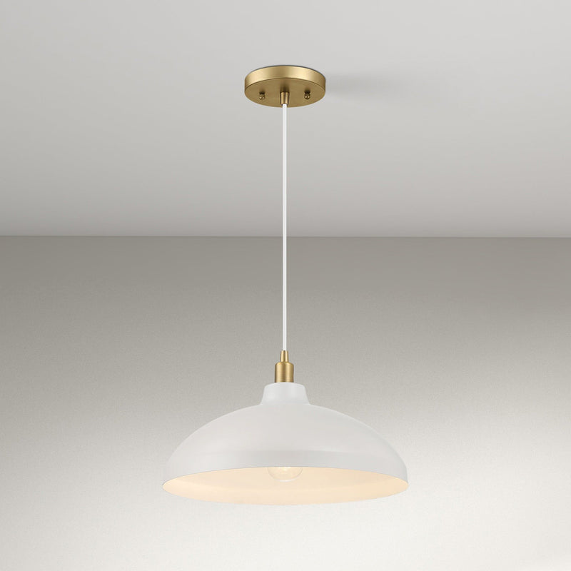 Astral - Single Light Pendant Lamp For Entrance Kitchen Island - Gold / White - R&R Furniture Gallery (Fountain Valley, CA)