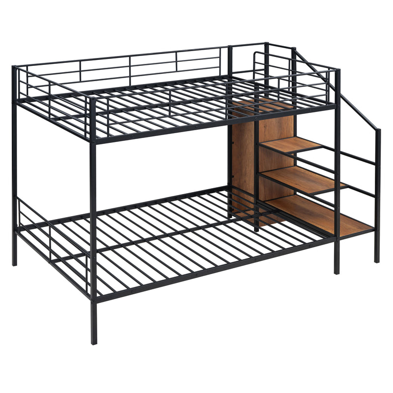 Bunk Bed With Lateral Storage Ladder And Wardrobe - R&R Furniture Gallery (Fountain Valley, CA)