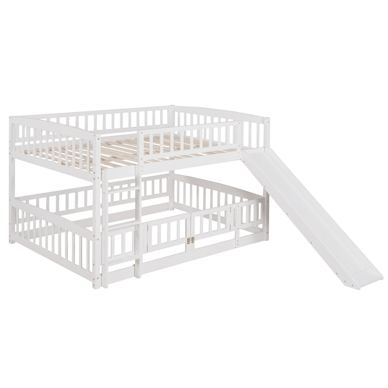 Low Bunk Bed With Slide, Fence And Ladder - R&R Furniture Gallery (Fountain Valley, CA)