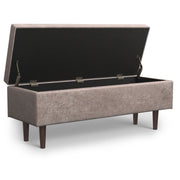 Shay - Large Square Coffee Table Storage Ottoman Mid-Century Style - R&R Furniture Gallery (Fountain Valley, CA)