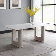 Kalam - Dining Table - Ceramic Top & Beige - R&R Furniture Gallery (Fountain Valley, CA)