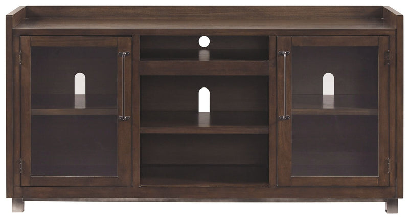 Starmore - XL TV Stand w/Fireplace Option - Brown - R&R Furniture Gallery (Fountain Valley, CA)