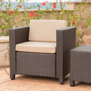 Stylish Outdoor Club Chair With Weather Resistant Cushions - R&R Furniture Gallery (Fountain Valley, CA)
