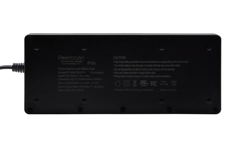 Freemotion - Battery 5000mAh, Universal Bracket And Y2 Cable - Black - R&R Furniture Gallery (Fountain Valley, CA)