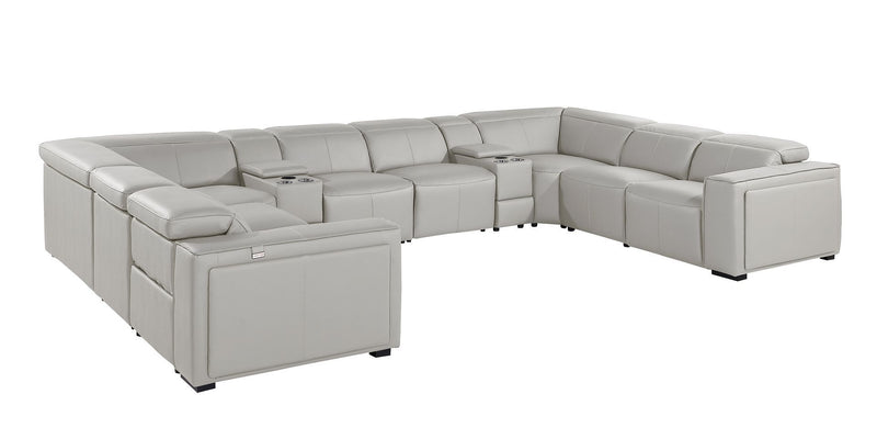 1224 - 10-Piece U-Shaped Sectional Sofa In With 4 Power Recliners & Power Headrests